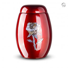 Glasfiber Urn Roos rood