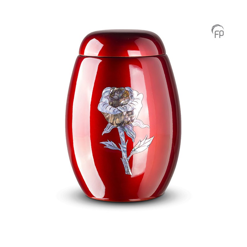 Glasfiber Urn Roos rood Glasfiber Urn Roos rood