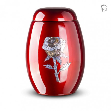 Glasfiber Urn Roos rood