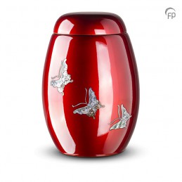 Glasfiber Urn Vlinders rood