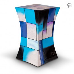 Grote Glasfiber Urn Diabolo blauw