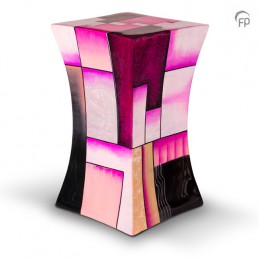 Grote Glasfiber Urn Diabolo roze