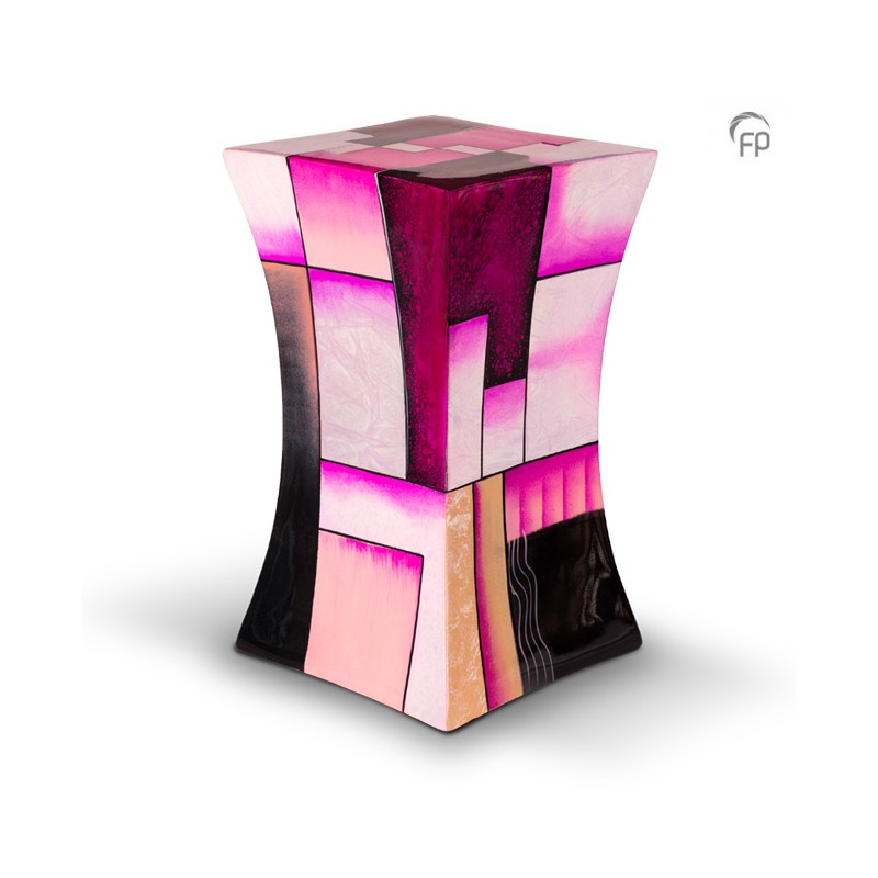 Grote Glasfiber Urn Diabolo roze Grote Glasfiber Urn Diabolo roze