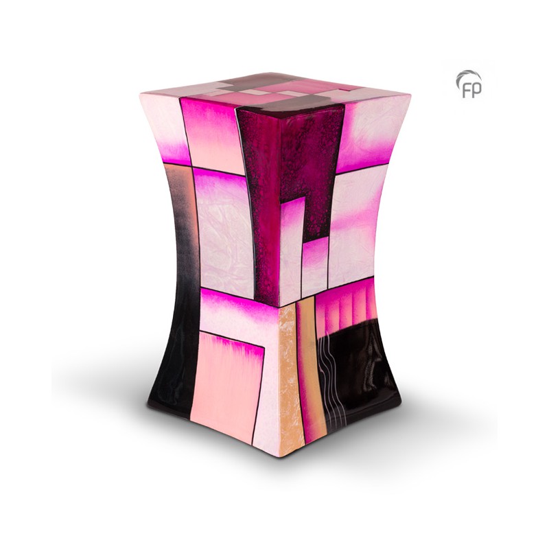 Grote Glasfiber Urn Diabolo roze