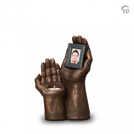 Keramische Geert Kunen Fotolijst Waxine Urn Handen