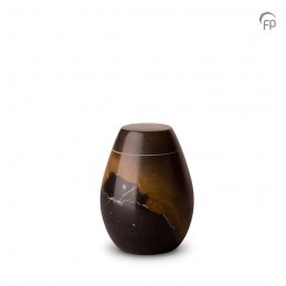 Marmeren Mini Urn Zwart Bruin