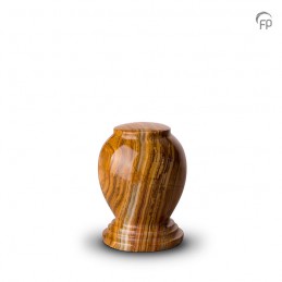 Marmeren Mini Urn bruinbeige wit