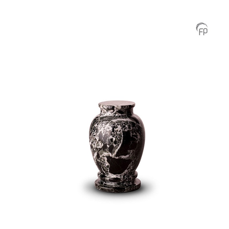 Marmeren Mini Urn zwart wit Marmeren Mini Urn zwart wit