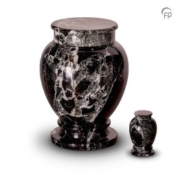 Marmeren Mini Urn zwart wit