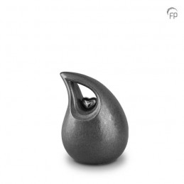 Keramische Mini Urn Metallic Grey Traan