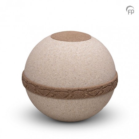 Biologische Zandurn 'Cuarzo' beige