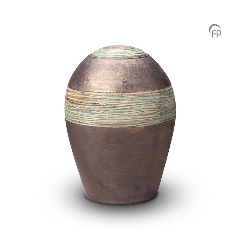 Grote Keramische Urn Pottery Bonny Metallic