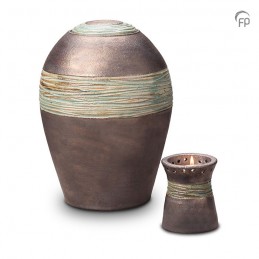 Grote Keramische Urn Pottery Bonny Metallic