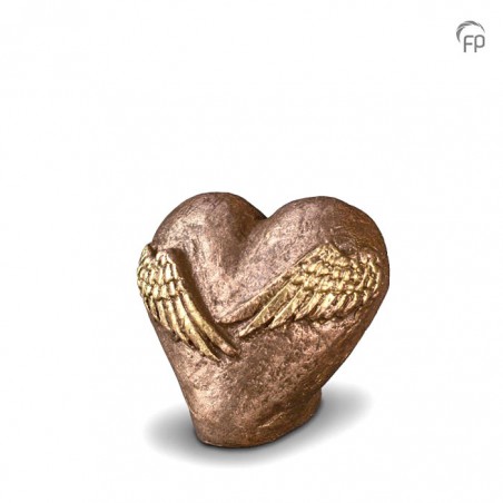 Keramisch Troost Urntje Geert Kunen 'Hart met Vleugels'