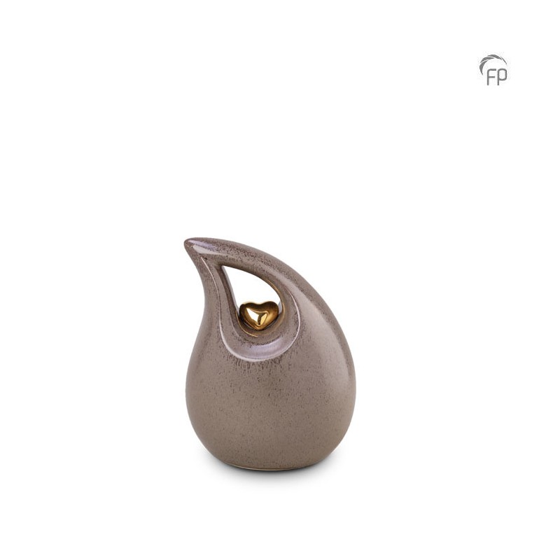 Keramische Mini Urn Bruine Traan Keramische Mini Urn Bruine Traan