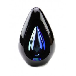 Glazen Premium Traan Urn 'Diamond Black Blue'