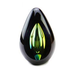 Glazen Premium Traan Urn 'Diamond Black Green'