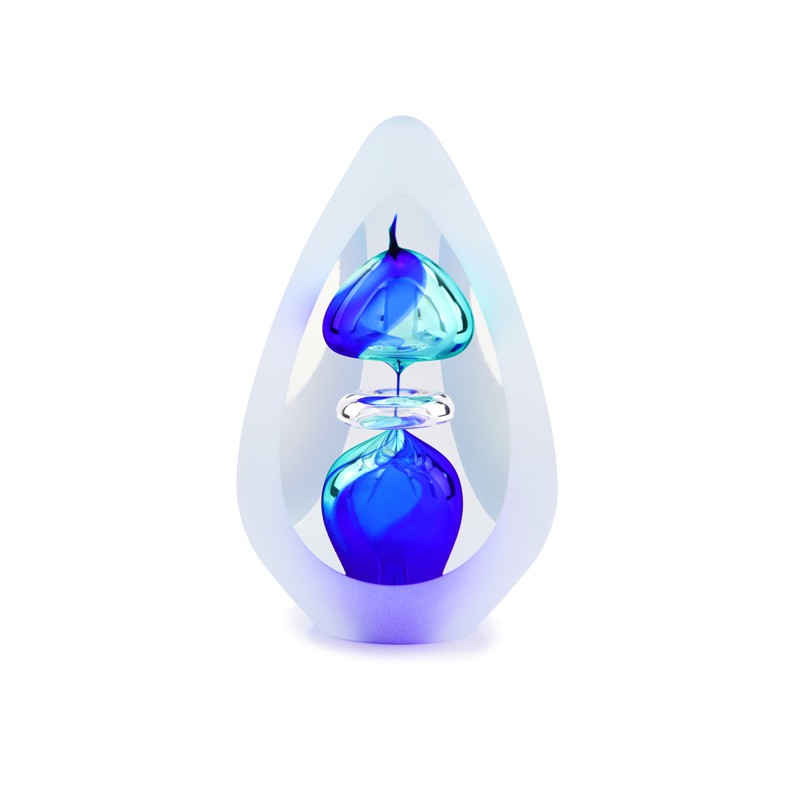 Grote Glazen Premium Traan Urn 'Orion Big Blauw'