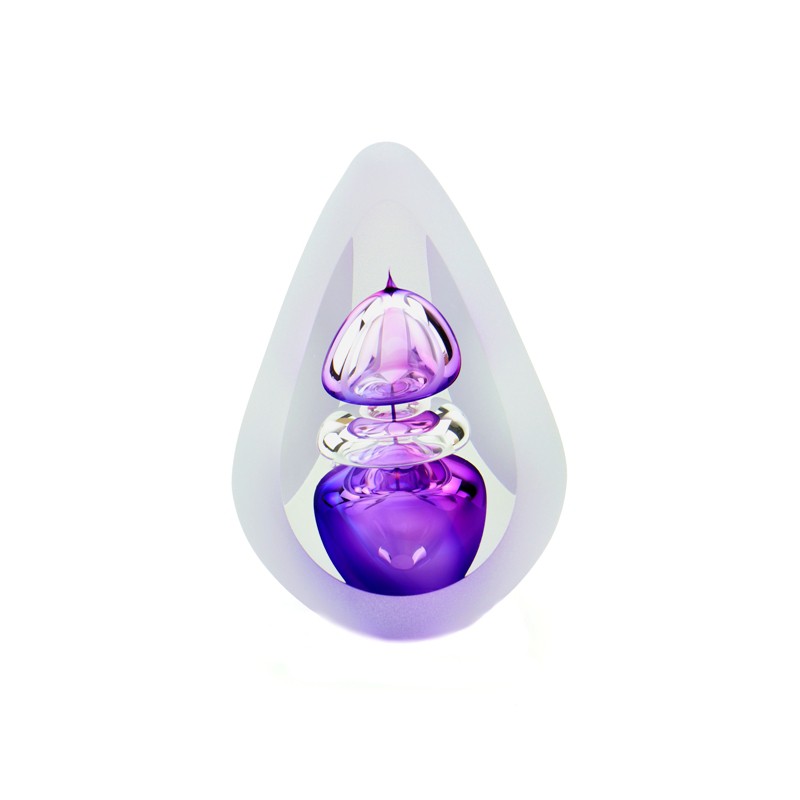 Kleine Glazen Premium Traan Urn 'Orion Small Paars'