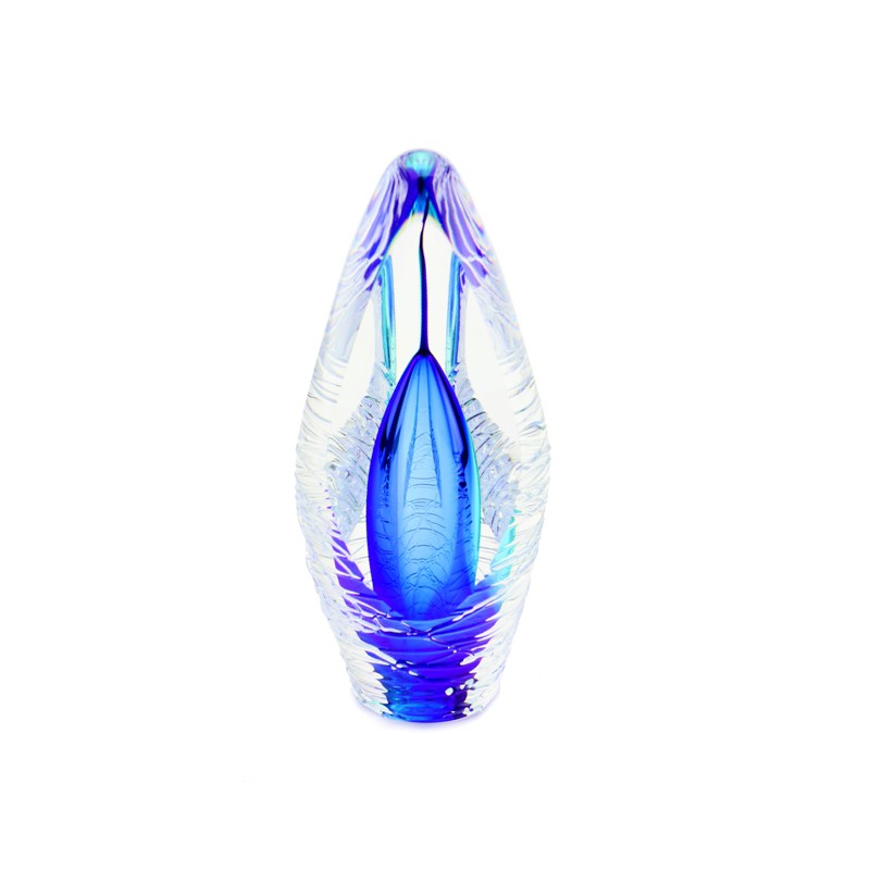 Glazen Premium Urn 'Spirit Glans Blauw'