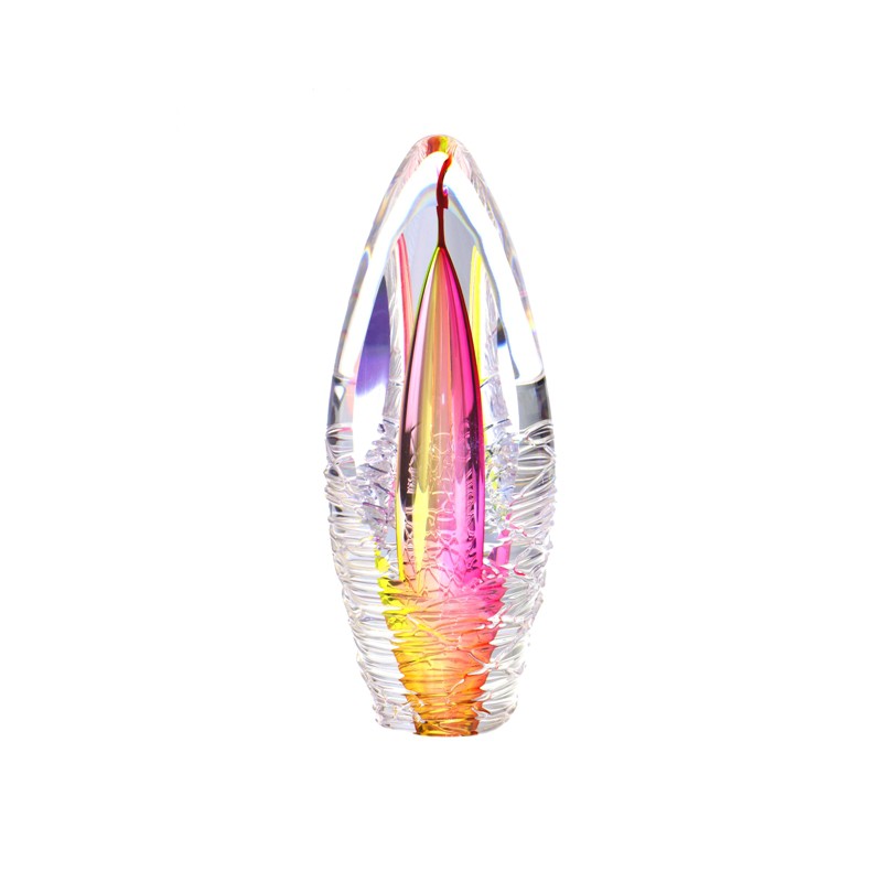Glazen Premium Urn 'Spirit Glans Roze Geel' Glazen Premium Urn 'Spirit Glans Roze Geel'