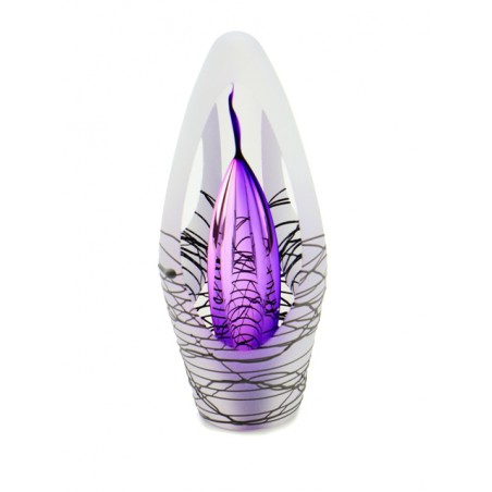 Glazen Premium Urn Spirit Krakele Paars