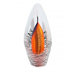 Glazen Premium Urn Spirit Krakele Rood