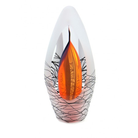 Glazen Premium Urn Spirit Krakele Rood