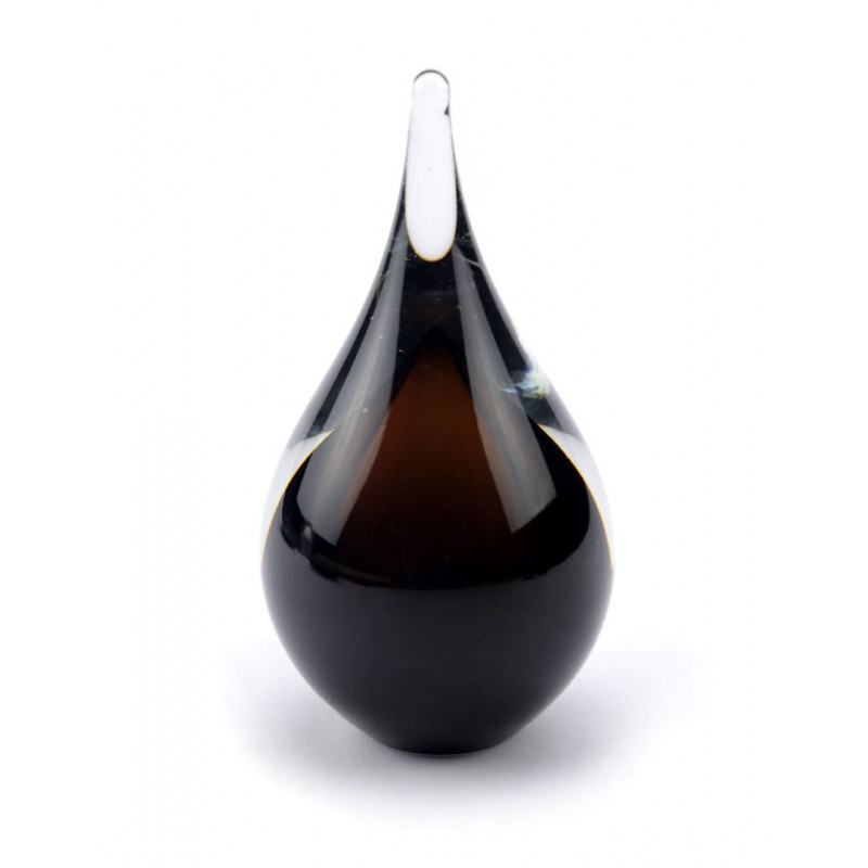 Glazen Memorie Urn 'Druppel Small Cognac'