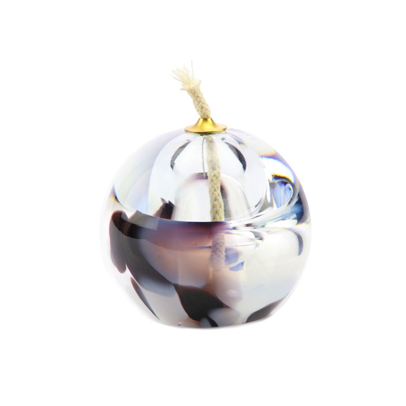 Glazen Memorie Olielampje 'Black-White' Glazen Memorie Olielampje 'Black-White'