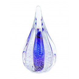 Glazen Memorie Urn Sparkle Blauw