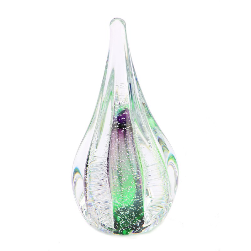 Glazen Memorie Urn Sparkle Groen-Paars