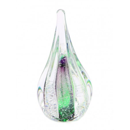 Glazen Memorie Urn Sparkle Groen-Paars