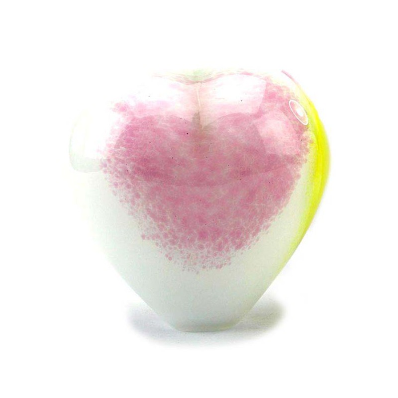 Glazen Memorie Urn Big Heart Opaque Pastel
