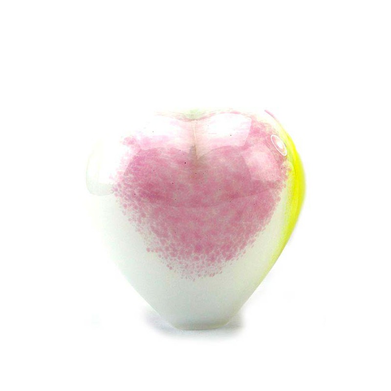 Glazen Memorie Urn 'Small Heart Opaque Pastel'