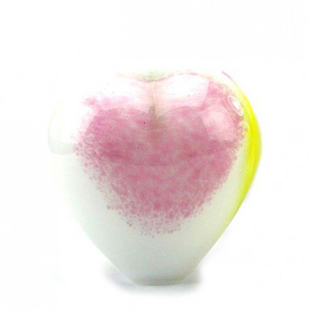 Glazen Memorie Urn 'Small Heart Opaque Pastel'