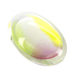 Glazen Memorie Knuffelkeitje 'Pebble Oval Opaque Pastel'