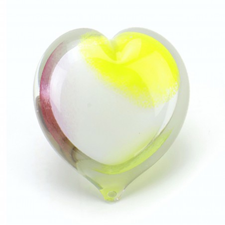 Glazen Memorie Knuffelkeitje Pebble Heart Opaque Pastel