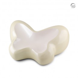 Grote Metalen Urn Ivoor/Wit...
