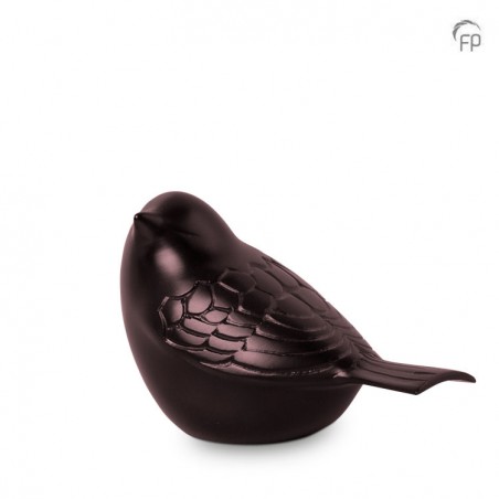 Metalen Mini Urn 'Songbird' Brons