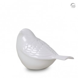 Metalen Mini Urn 'Songbird' Wit