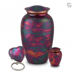 Metalen Mini Urn 'Raku' Kopermat