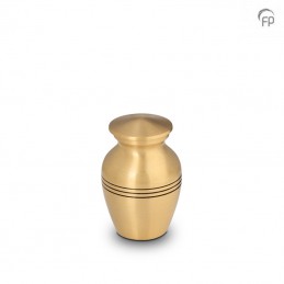 Metalen Mini Urn Goud/Brons Kleur met Zwarte Banden