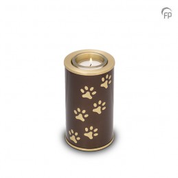 Kleine Metalen Dieren Kaarsenhouder Bruin met Goudkleurige Pootjes