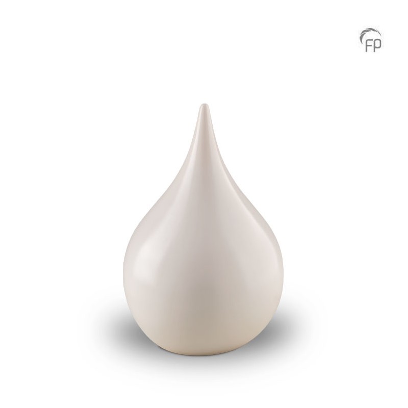 Grote Keramische Traan Urn 'Unica' Wit Grote Keramische Traan Urn 'Unica' Wit