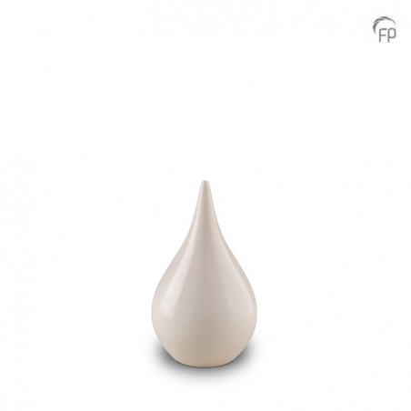 Middelgrote Keramische Traan Urn 'Unica' Wit