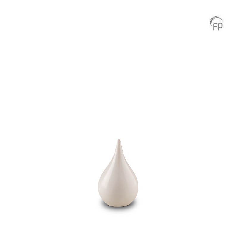 Kleine Keramische Traan Urn 'Unica' Wit Kleine Keramische Traan Urn 'Unica' Wit