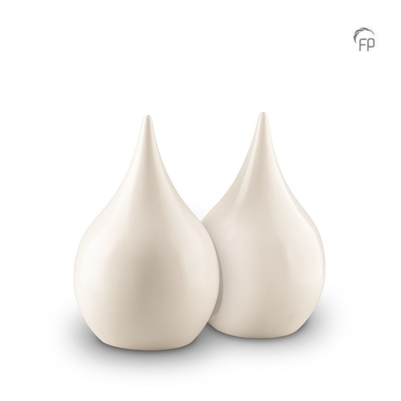 Keramische Duo Traan Urn 'Unica' Wit Keramische Duo Traan Urn 'Unica' Wit