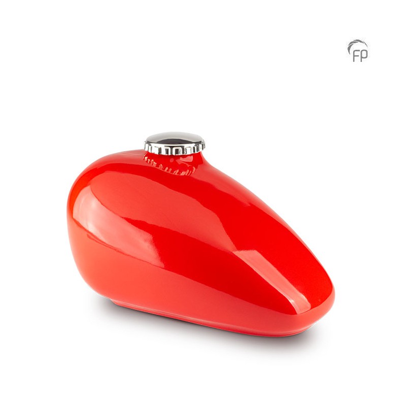 Grote Keramische Urn 'Motor Tank' Rood