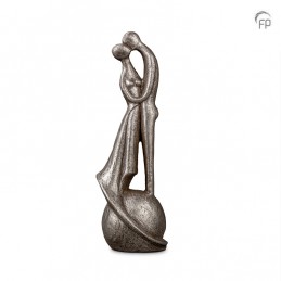 Keramische Geert Kunen Urn 'I Loved and Lost You' Zilverkleur